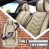 ADERN Car Seat Covers for Infiniti QX50 2014-2026, Premium Nappa Leather Car Seat Cover, Stylish Sport Seat Covers Automobile Seat Cover Sets.(Standard 5 Seats/Beige) view 3