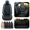 ADERN Car Seat Covers for Mitsubishi Eclipse Cross 2018-2026, Premium Nappa Leather Car Seat Cover, Stylish Sport Seat Covers Automobile Seat Cover Sets.(Standard 5 Seats/Black Blue) view 1
