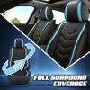 ADERN Car Seat Covers for Mitsubishi Eclipse Cross 2018-2026, Premium Nappa Leather Car Seat Cover, Stylish Sport Seat Covers Automobile Seat Cover Sets.(Standard 5 Seats/Black Blue) view 3