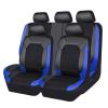 LZGBMNB 9 Pcs Car Seat Cover for Ford Explorer 2011-2019 2020 2021 2022 2023 2024, Leather Front and Rear Seat Covers Full Sets Waterproof Breathable Interior Accessories,Blue view 1