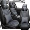 UCSYCX Car Seat Covers for Ford Bronco Sport 2021-2025 Leather Seat Covers Waterproof Soft Car Seat Cover Protectors Comfort Automotive Seat Cover with Airbag(Black&Gray,2PCS Front with Pillow) view 1