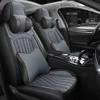 UCSYCX Car Seat Covers for Ford Bronco Sport 2021-2025 Leather Seat Covers Waterproof Soft Car Seat Cover Protectors Comfort Automotive Seat Cover with Airbag(Black&Gray,2PCS Front with Pillow) view 2