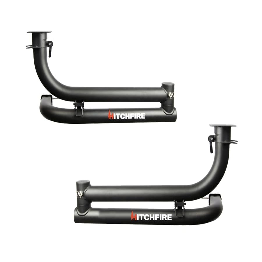 Hitchfire Dual Swing Arm, Hitch Receiver Swing Away Extender, Hitch Mounted 2 Inch, 2" Swing Arm, Comes with Collar