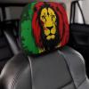 OXJOIIS 1 Pcs Car Headrest Cover Jamaican Rasta Flag Rastafarian Reggae Lion Car Seat Head Rest Cover Protector Head Rest Coverings for Cars Truck Auto view 4