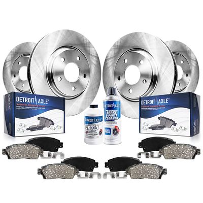 Detroit Axle - 10pc Brake Rotors Brake Pads for 2014-2019 Nissan Rogue