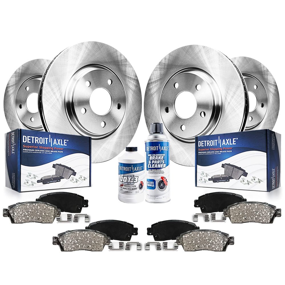 Detroit Axle - 10pc Brake Rotors Brake Pads for 2014-2019 Nissan Rogue