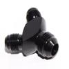 TORDXICS 8AN to 2X AN6 Y Block Flare Fitting Adapter Union Splitter black view 1