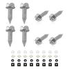 Yourkar 8 PCS Car License Plate Screw Kit, Self Mounting License Plate Screws, Rustproof Stainless Steel Car Bolts, Silver view 1