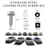Yourkar 8 PCS Car License Plate Screw Kit, Self Mounting License Plate Screws, Rustproof Stainless Steel Car Bolts, Silver view 2