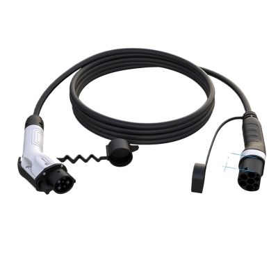 EQBVZZRD EV Charger Extension Cable 12KW 50A EV Charger Cable Type2 to Type1 Charging Station Fast Elecitric Car Charging Cable 5M EVSE Female to Male Plug(32A 8KW 1 Phase)