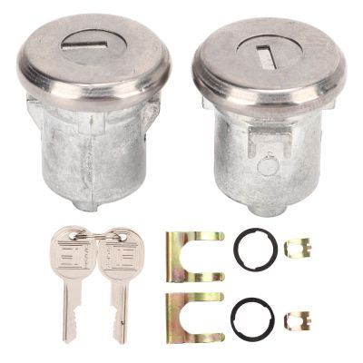 PerGar Car Door Lock Cylinder with Key 5070006 Compact Structure Metal Door Lock Cylinder Replacement for Truck C10, C20, C30 19651987 Door Locks Cylinder Kit