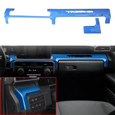 MXtrim for Toyota Tacoma 2024 2025 Interior Dashboard Center Control Strip Molding Trim ABS Glossy Blue Car Accessories 2pcs (Not Fit TRD Version)