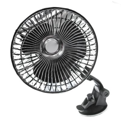 Electric Car Fan, 6in Powerful Cooling Air Fan with Upgrade Powerful Suction Cup, 360 Rotatable Portable Quiet Fan for Vehicle Car Truck Van SUV RV ATV (12v)