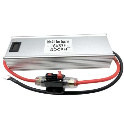 QGEBZBAPD 16V83F Supercapacitor Automotive Rectifier Module 2.7V500F Super Capacitor with Voltmeter Self-Recovery Fuse