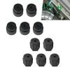 Nowkont Pack-10 Car 0.5"/13mm Low Pressure and 0.6"/16mm High Pressure Caps Kit, ABS Plastic Air Conditioning Valve Core Cover, Air Conditioning System Sealing Kit, Universal for Most Cars (Black) view 1