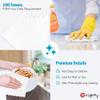 Orighty Cleaning Cloths, Shop Towels 100 Pack, Shop Rags Reusable, Microfiber Cleaning Rags Bulk for Cars, Multi-Purpose Lint Free Towels for Automotive, Mechanic, Kitchen, 11.5 x 11.5, White view 4