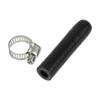 X AUTOHAUX 1 Set 60mm Length 8mm/0.31" ID Black Car Silicone Rubber Hose End Cap with Clamp Silicone Reinforced Blanking Cap for Bypass Tube Universal view 1