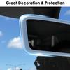 TSTESE Rearview Mirror Edge Protector Trim Frame Compatible with Tesla Model 3 Y X S 2025 2024 2023 2022 2021 2020 Interior Rear View Decorations Cover Decor Strip Accessories (Blue) view 4
