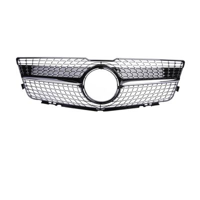 IALQXYCX Compatible For Benz GLK X204 Front Bumper Panamericana GT Grille Style X204 300 350 400 Grill Parrilla 2008-2015 Black Silver(Diamond Black 08-12)