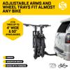 Saris SuperClamp G3 2-Bike HD Hitch Rack Lightweight Platform Bike Carrier for Car, SUV, Truck Tilting Design, Secure Wheel Clamping, Fits Road, Mountain, E-Bikes 2" Hitch Receiver view 3