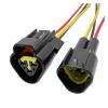 DLAHPJPT Automotive Electrical connectors 3 Pin 2.3mm Furukawa Black Auto Male Female Wa/te*r/pr*oo/f Connector pl;/UG Wire Harness FW-C-3M-B FW-C-3F-B(3P Female Male,1 Pc) view 2