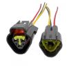 DLAHPJPT Automotive Electrical connectors 3 Pin 2.3mm Furukawa Black Auto Male Female Wa/te*r/pr*oo/f Connector pl;/UG Wire Harness FW-C-3M-B FW-C-3F-B(3P Female Male,10 Pcs) view 3