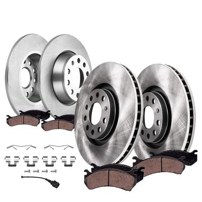 Detroit Axle - 8pc Brake Kit for Volkswagen Jetta Eos CC Audi A3 Quattro