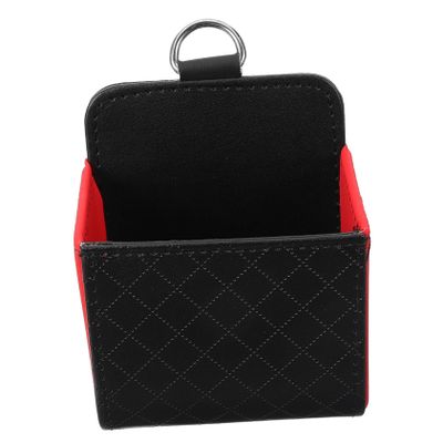 PLAFOPE Car Air Vent Organizer Multi-functional Storage Pouch for Sunglasses Phones and Items Easy Installation Stylish Design for Clean Car Interior Black Red