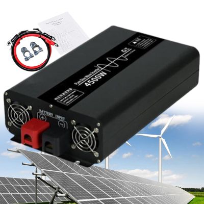 Auto Pure Sine Wave Inverter 4500W 7000W 10000W Voltage Converter DC 12V / 24V /48V to AC 110V 120V 220V Inverters with LCD Display for Car Caravan Camping Boat,4500W-24V