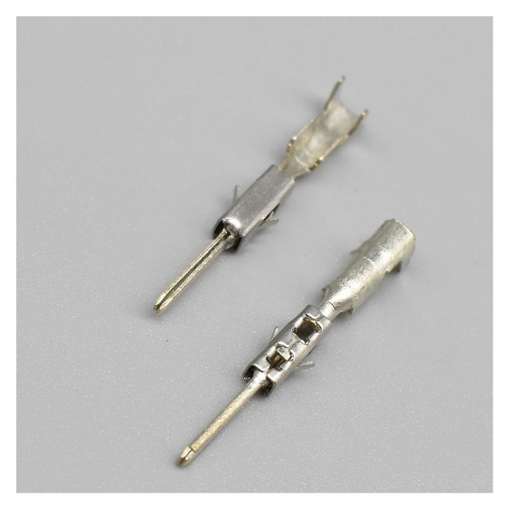 ROBAUN 50Pcs 1/1.5/1.8/2.2/2.8/3.5mm Male Female Auto Crimping Wire Terminal with Pin Removal Tool for AMP FCI(DJ615B-1.5)