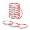 CooBigo 12 Pack Small Keychain Key Ring Holder 4 Inch Travel Luggage Tag Loops Wire Cable Key Chain for Hanging Car Keys Dog Tag Rings Keeper (Thick: 2mm, Red) view 1
