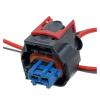 DLAHPJPT Automotive Electrical connectors 2 Pin 2.8Series Fuel Injector pl;/UG Wiring Harness Car Wa*TER/pr/oo*f Electronic Connector with Cable 1928A00517 1928405521(5 Pcs), 2pin Female view 2