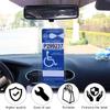 Suvnie Handicap Placard Holder, Ultra Transparent Disabled Parking Placard Protector, Car Disabled Permit Protective Cover with Large Hanger, Universal Interior Car Accessories (2 PCS) view 4