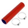 X AUTOHAUX Straight Coupler Silicone Hose with Clamps 1.38" ID 7.87" Length 0 Degree Car Silicone Hose Coolant Hose 4-Ply 5mm Thick Air Intake/Turbo/Intercooler Piping Tube Blue Red 1 Set view 1