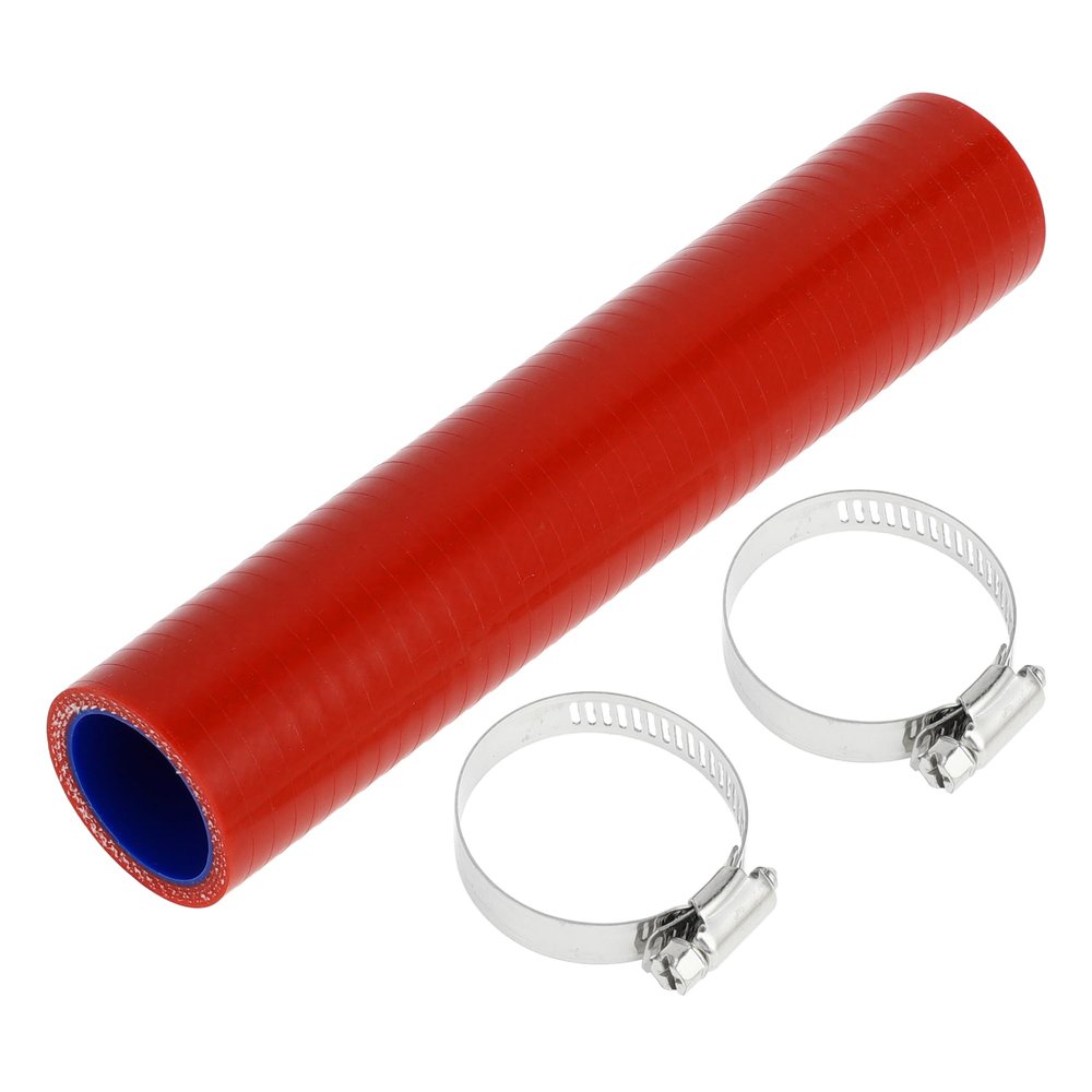 X AUTOHAUX Straight Coupler Silicone Hose with Clamps 1.18" ID 7.87" Length 0 Degree Car Silicone Hose Coolant Hose 4-Ply 5mm Thick Air Intake/Turbo/Intercooler Piping Tube Blue Red 1 Set
