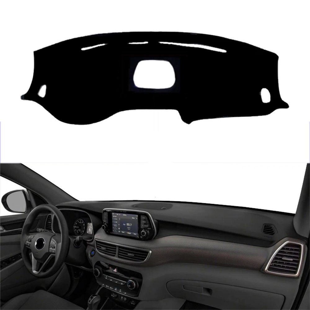 TDOQLYGR Fit for Hyundai Tucson 2019-2021,Car Dashboard Cover,Black Dash Mat Dashboard Cover,Anti-Slip Dash Pad Protective Cover