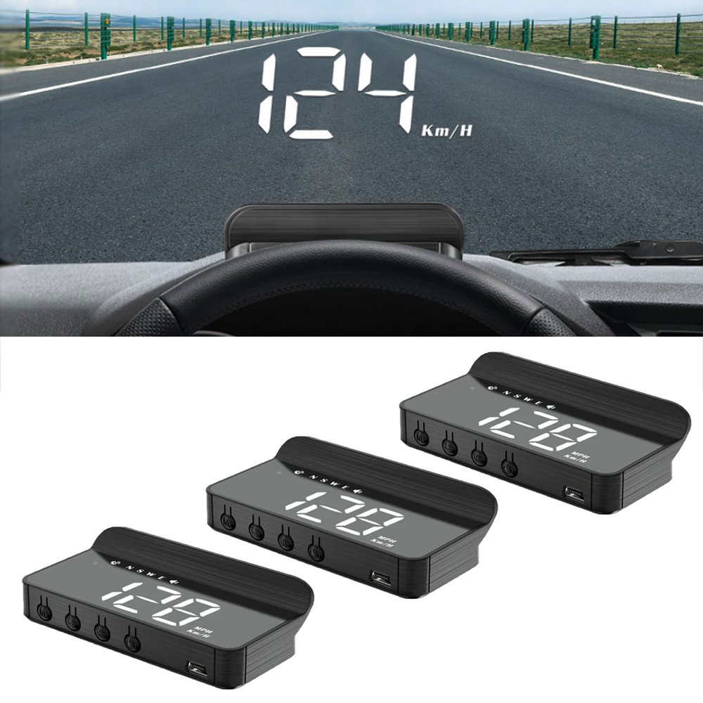 Holometer Holographic Speedometer, Holographic Speedometer for Car, Universal Heads Up Display Hud for Car, Digital GPS Speedometer with Speed (3pcs)