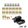 DAHSLNWKN 12V 24V Relay Box 6 Slots Relay Block 6 Way ATC/ATO Fuse Block with Relay Universal Waterproof Relay Box Kit for Car Truck(24V 5P Relay) view 2