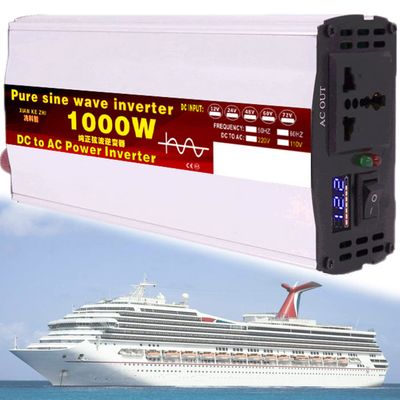 1000W/1600W/2200W/3000W/3500W/4000W/5000W/5500W/6000W/8000W/12000W Pure Sine Wave Power Inverter 12V/24V/48V/60V/72V dc to ac 110V/230V with 2 Socket, LCD Display, for RV,1000W-12Vto110V