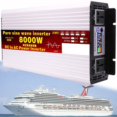 1000W/1600W/2200W/3000W/3500W/4000W/5000W/5500W/6000W/8000W/12000W Pure Sine Wave Power Inverter 12V/24V/48V/60V/72V dc to ac 110V/230V with 2 Socket, LCD Display, for RV,8000W-60Vto220V