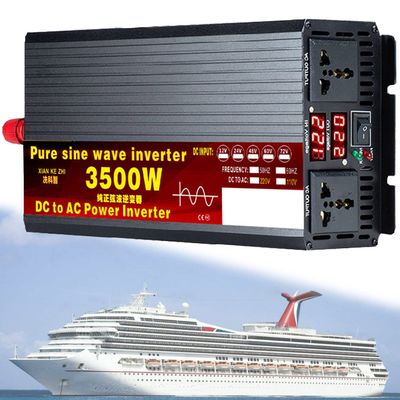 1000W/1600W/2200W/3000W/3500W/4000W/5000W/5500W/6000W/8000W/12000W Pure Sine Wave Power Inverter 12V/24V/48V/60V/72V dc to ac 110V/230V with 2 Socket, LCD Display, for RV,3500W-12Vto220V