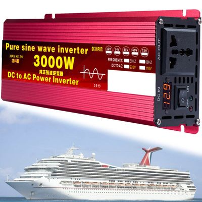 1000W/1600W/2200W/3000W/3500W/4000W/5000W/5500W/6000W/8000W/12000W Pure Sine Wave Power Inverter 12V/24V/48V/60V/72V dc to ac 110V/230V with 2 Socket, LCD Display, for RV,3000W-48Vto220V
