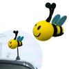 Gasedin Bee Car Antenna Toppers, Automotive Roof Lovely Face Bumble Bee Antenna Balls Stickers Decor, EVA Funny Cute Honey Bee Antenna Hat for Vehicles, Universal Car Accessories (Blue, Blink) view 1