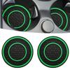 JUNAHAA Car Cup Coaster Universal Automotive Waterproof Non-Slip Cup Holders Sift-Proof Spill Holder Car Interior Accessories 2 Pack Black & Green view 1