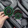 JUNAHAA Car Cup Coaster Universal Automotive Waterproof Non-Slip Cup Holders Sift-Proof Spill Holder Car Interior Accessories 2 Pack Black & Green view 3