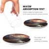 2 Pack Mountains and Moon Car Cup Holder Coaster, 2.56 inch Anti Slip Insert Absorbent Ceramic Car Coaster with Cork Base and Finger Notch, Cute Car Assecories for Women Men view 4