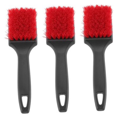 HEALLILY 3pcs Car Wash Brush Short Handle Tire Brush for Cleaning Wheels Ergonomic Design for Effortless Use for Car Detailing and Maintenance