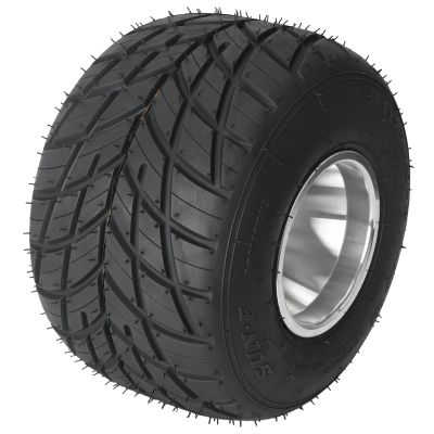 1 Pack 11x7.10-5 Go Kart Tires with 5 Inch Aluminum Rims, 3-Lug 48mm PCD Wheel Assemblies for Drift Trike Racing Kart and Buggy