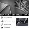 Luminuti 2 Pcs Universal Car Headrest Cover, Black Polyester Headrest Covers for Car, Head Rest Protector Fabric Coverings for Car Truck Auto (Dark Grey), LUMTZY033DKGR-2PCS view 3