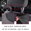 Luminuti 2 Pcs Universal Car Headrest Cover, Black Polyester Headrest Covers for Car, Head Rest Protector Fabric Coverings for Car Truck Auto (Dark Grey), LUMTZY033DKGR-2PCS view 4